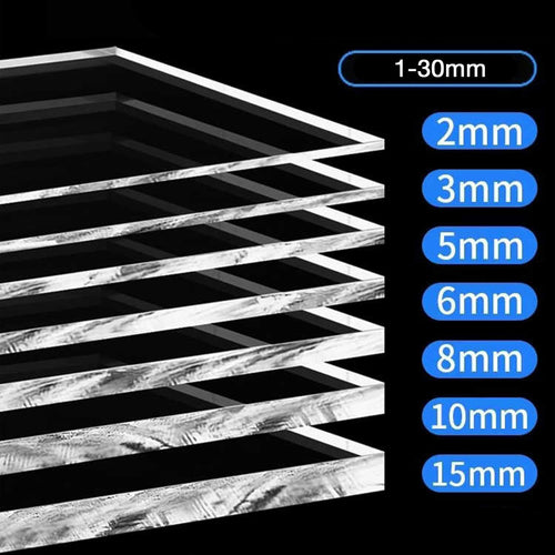 10pcs 11.81x39.37in Clear Acrylic/Plexiglass Sheet 5/16" Thick, Plastic Sheet Transparent Board Panel for Glass, DIY Project,Picture Frame, Paintings, Art Craft